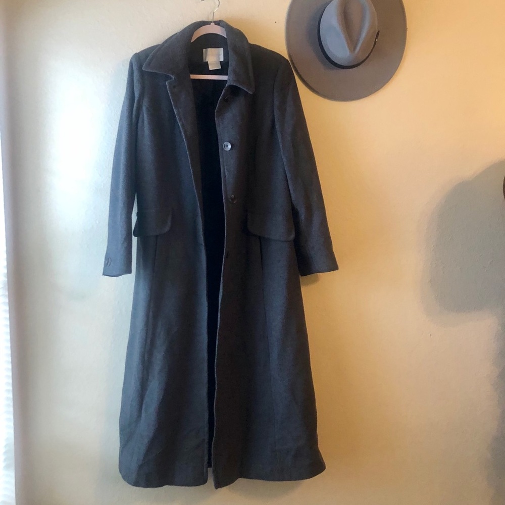Worthington cashmere wool gray coat